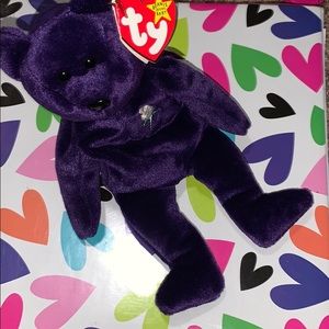 Ty beanie baby princess Diana bear 💜❤️
